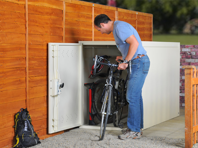 storing bike in shed