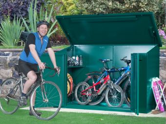 secure bike storage front garden