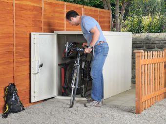 lockable bike storage shed