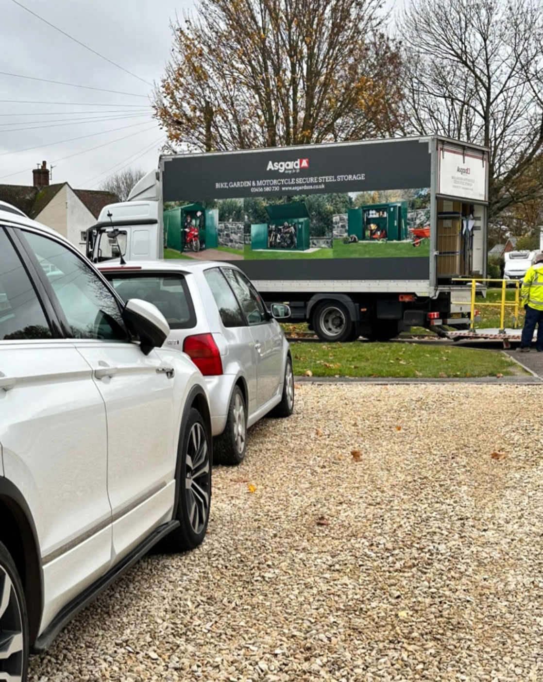 Asgard metal shed delivery