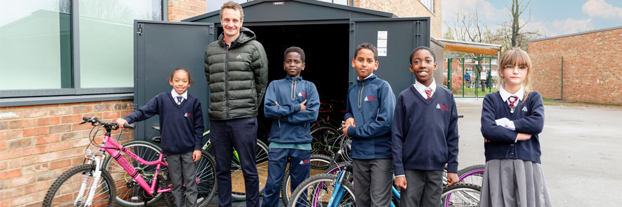 Asgard Storage and Brownlee Foundation donate Bikes and Bike Shed