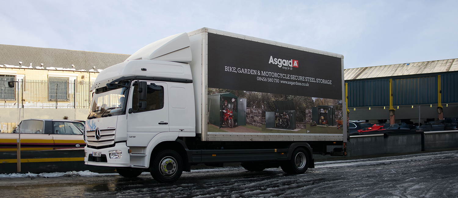 Asgard shed delivery van