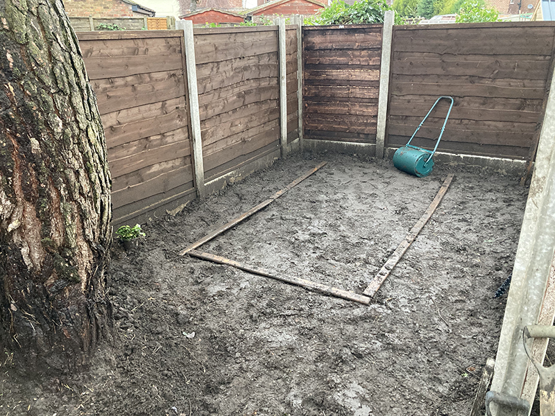 Laying a base for an Asgard Shed