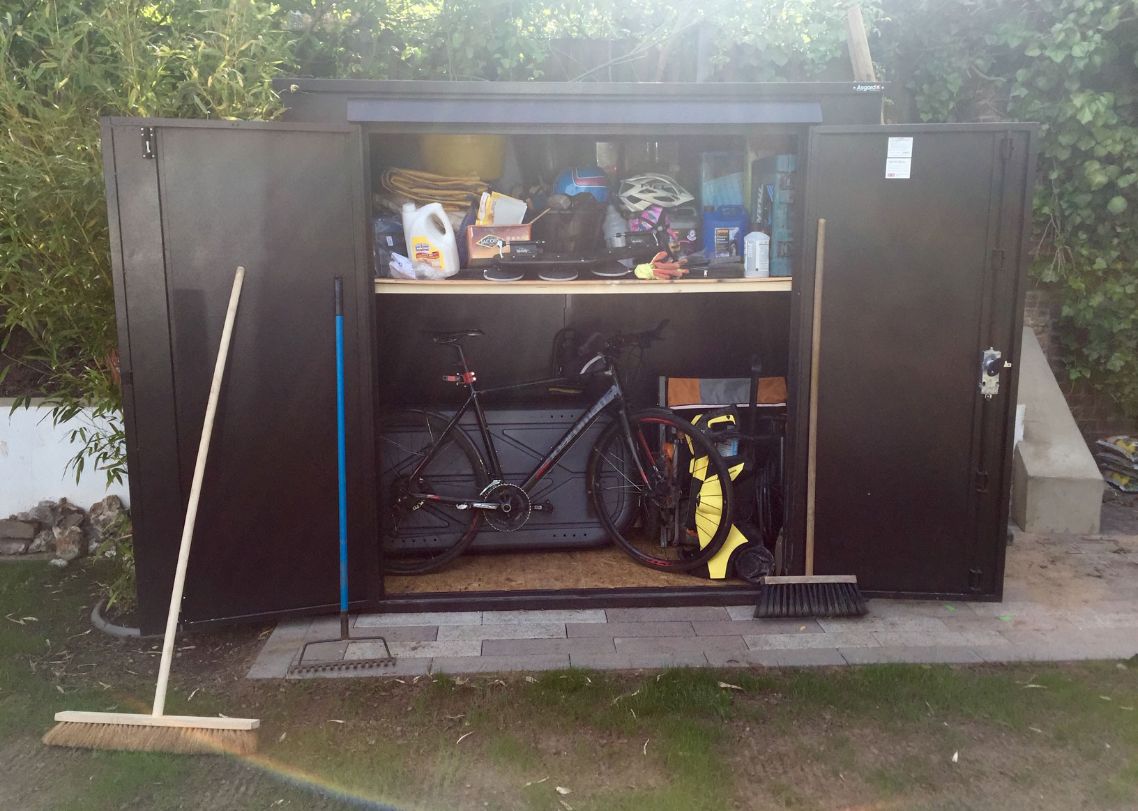 Bike and garden sheds with modifications