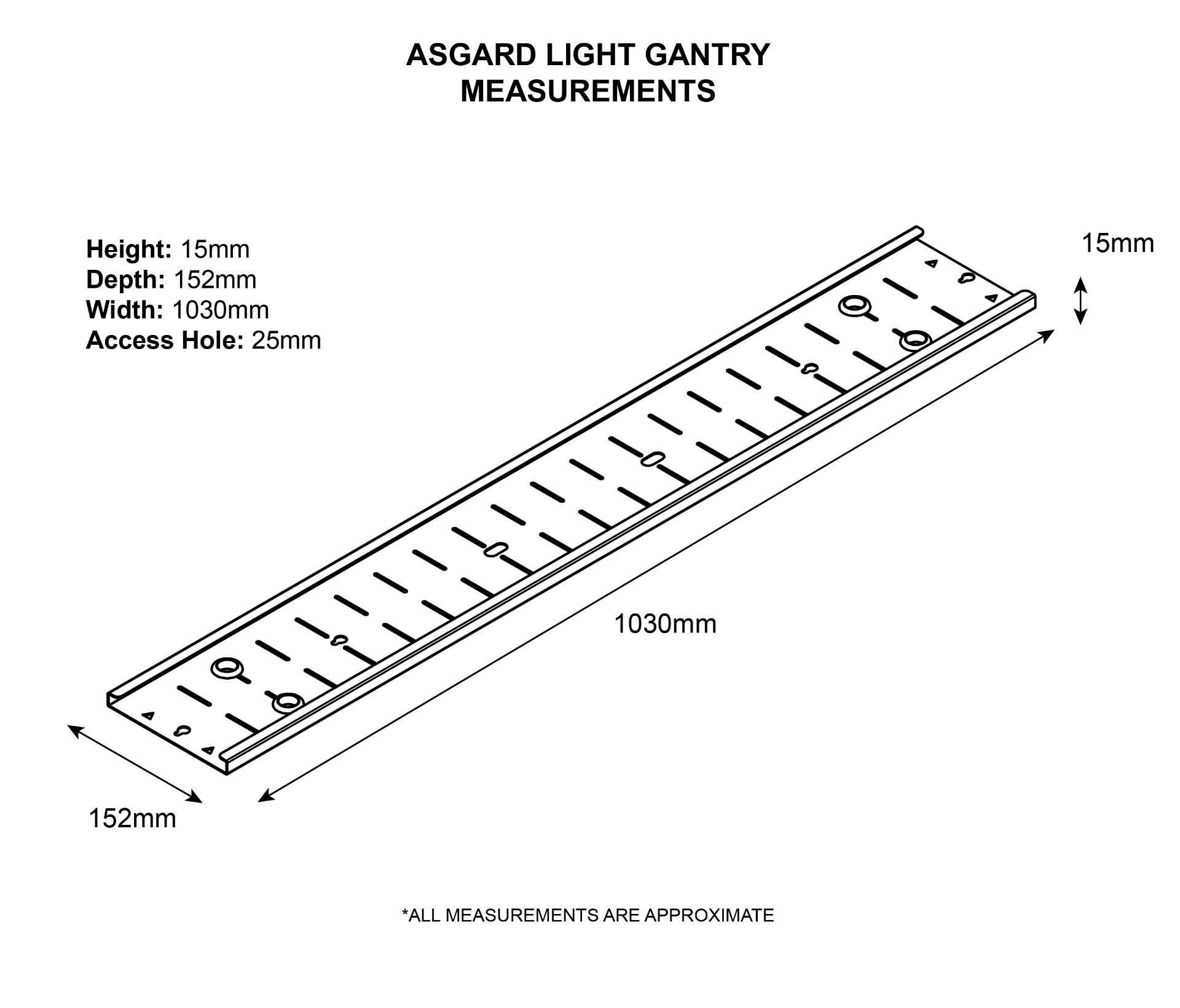 Asgard Light Gantry Dimensions