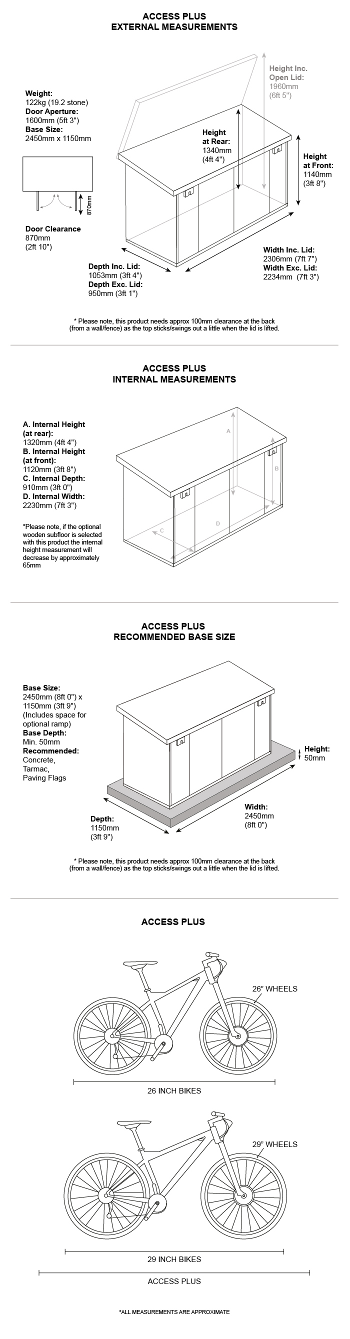 Metal bike storage shed for 29 inch bikes Asgard Asgard