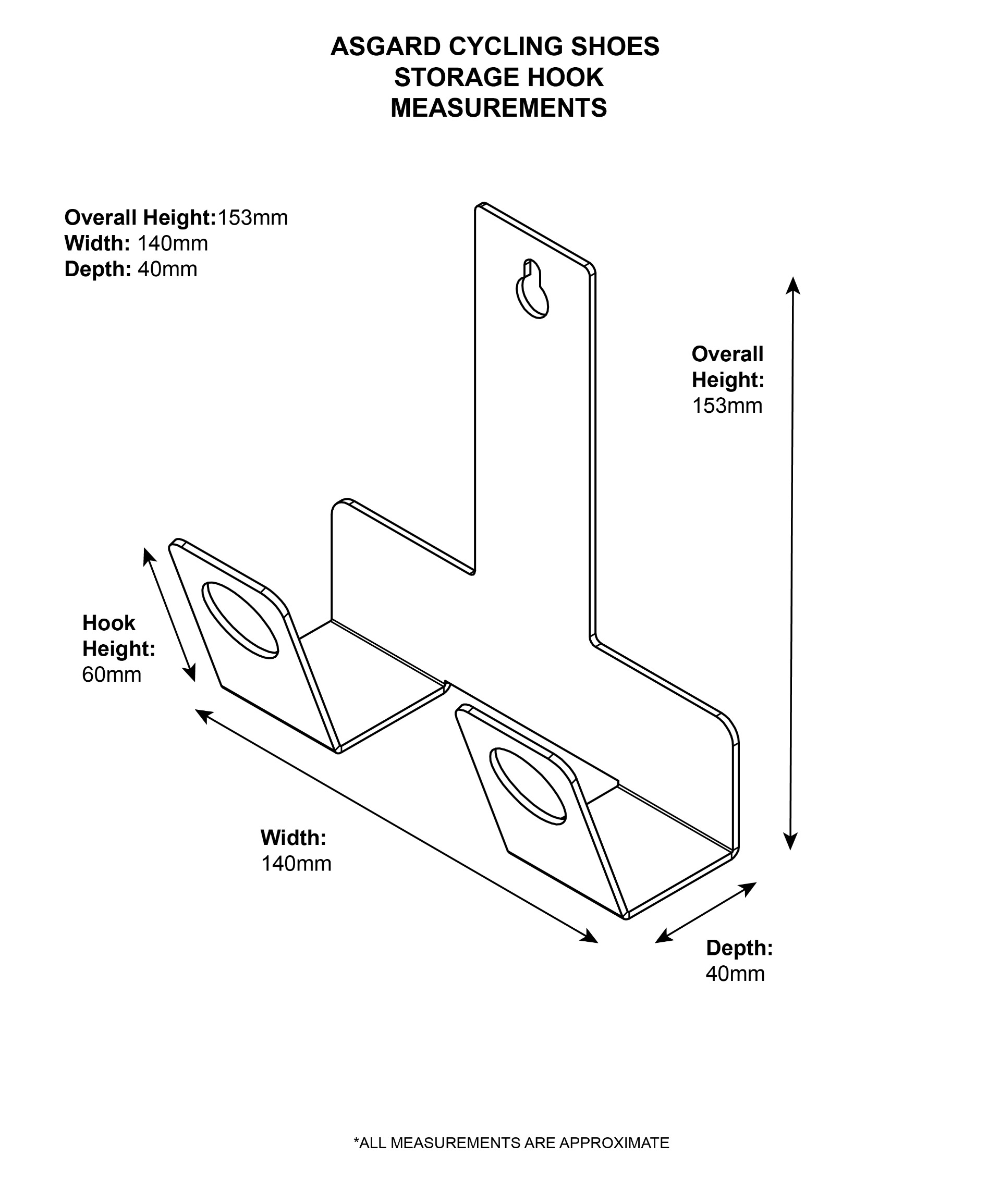 Cycle Shoe Storage Hooks