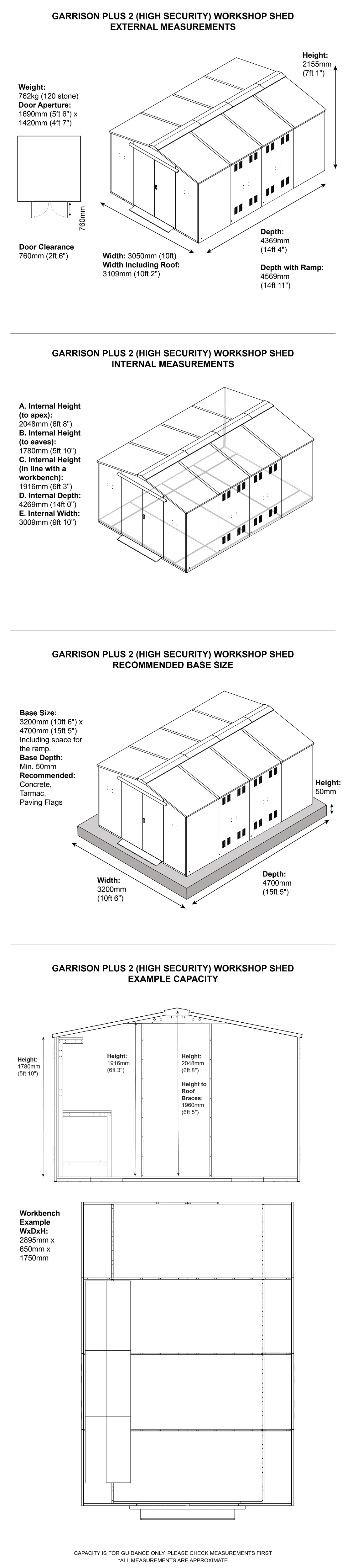 Garrison Plus 2 Workshop Dimensions