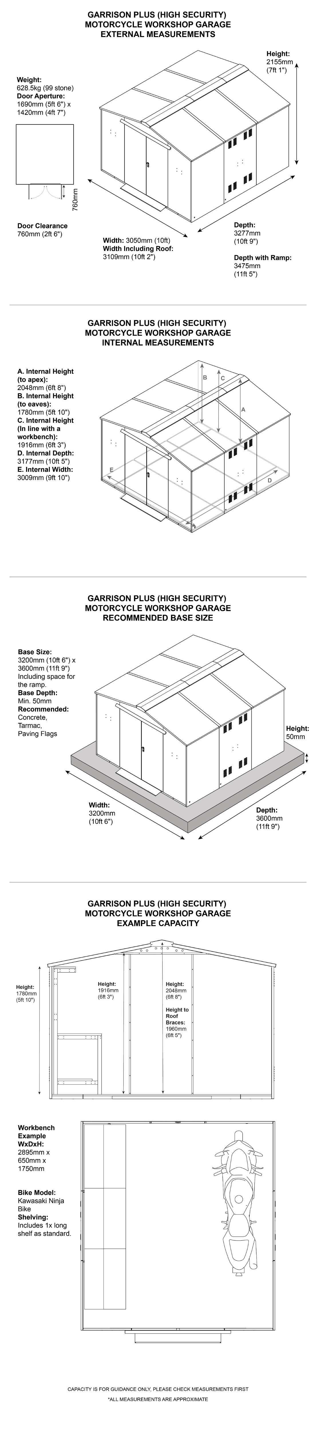 Garrison Motorcycle Workshop Garage Dimensions