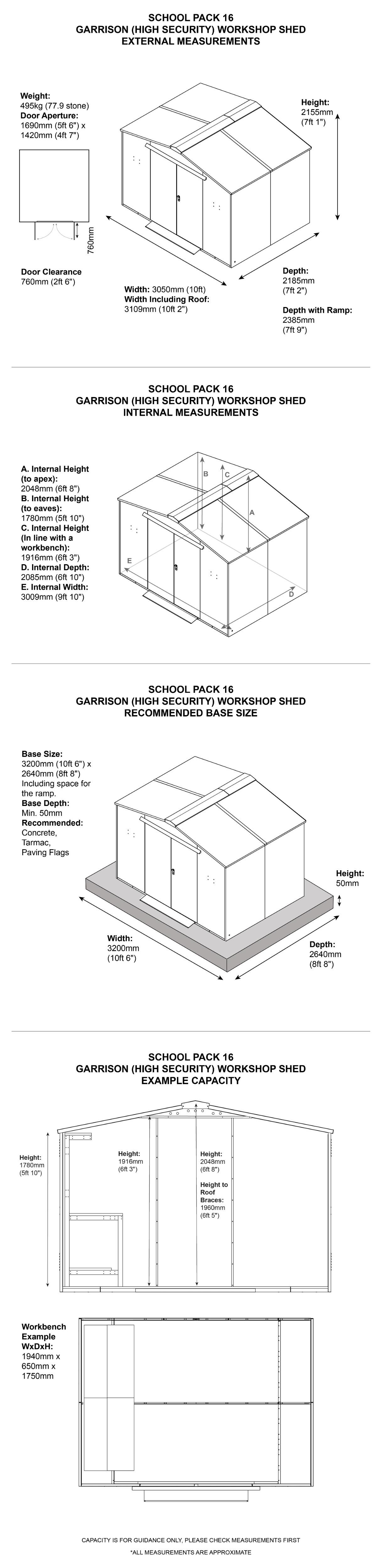 Garrison School WOrkshop Dimensions